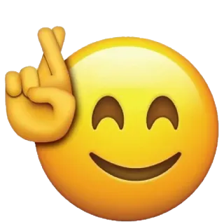 🤞 Эмодзи, Скрестить пальцы, Удачи, Желание, Оптимизм whatsapp sticker
