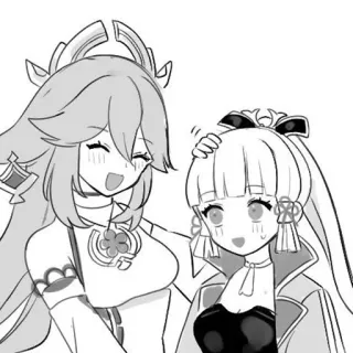 Yae Miko @Palurien whatsapp stickers