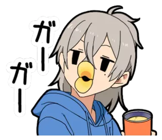 😐 ガー Anime, Manga, Carino, Personaggio, Giapponese, Effetto sonoro telegram sticker