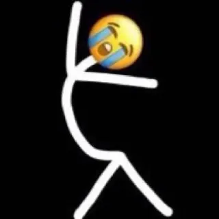 😭 omino stilizzato, emoji, emoji che piange dal ridere, ballo, ballerino telegram sticker