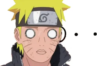 😳 Naruto Аниме, Наруто, в шоке, испуганный, Мем telegram sticker