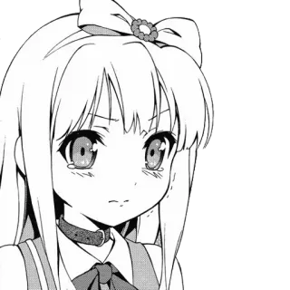 ✳️ chica anime, lindo, manga, dibujos animados, kawaii, ilustración, pegatina telegram sticker