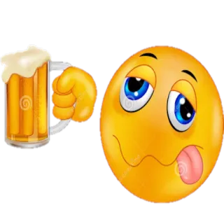 🍻 emoji, cerveza, borracho, smiley, alcohol, fiesta telegram sticker