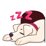 😴 ZZZ cachorro, sono, dormindo, zzz, animal de estimação, animal whatsapp sticker