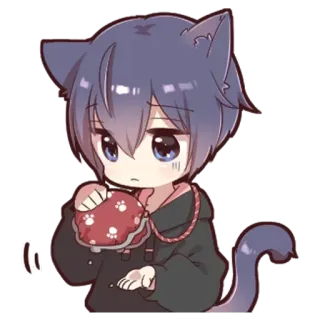 🌟 애니메이션, 고양이, 귀여운, 스티커, 치비, 만화 telegram sticker