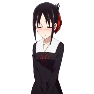 🥢 Kaguya Shinomiya Kaguya-sama: Love Is War animé, dessin animé, personnage, souriant, fille whatsapp sticker