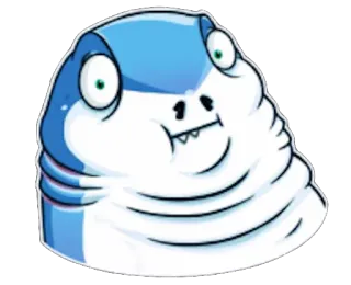 🙄 tiburon, dibujos animados, gracioso, personaje, animal, ilustración whatsapp sticker