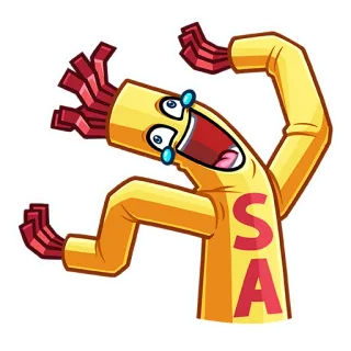 😃 SA sticker, dessin animé, animé, personnage telegram sticker