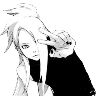 ✌ anime, manga, drawing, artwork, illustration, cartoon telegram sticker