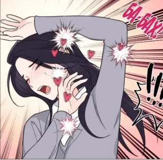 🌟 БА-БАХ! coração, amor, anime, quadrinho, mangá, explosão, desenho animado whatsapp sticker