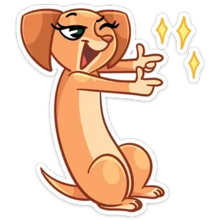 😉 anjing, kartun, hewan, imut, stiker, ramah telegram sticker