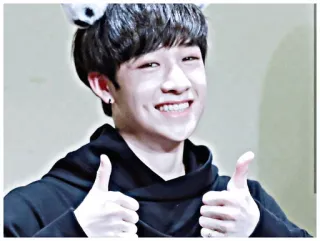 🎈 k-pop, айдол, милый, большой палец вверх, азиатский telegram sticker