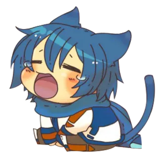 😿 Anime, Chibi, Dễ thương, Mèo, Nhân vật, Hoạt hình telegram sticker