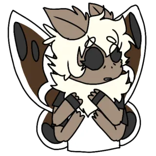 😥 traça, desenho animado, animal, inseto, fofo, asas telegram sticker