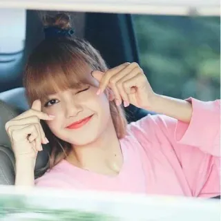 🐬 Lisa kpop, chanteuse, blink, mignon, femme, clin d'oeil telegram sticker