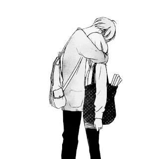❤ Anime, Manga, Umarmung, Liebe, Paar, Romantik telegram sticker