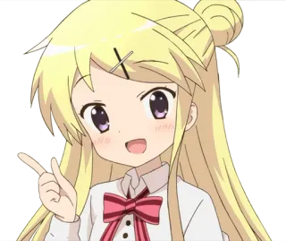 😀 Anime, Cartoon, Mädchen, Blond, Charakter telegram sticker