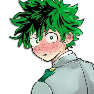 😳 Izuku Midoriya My Hero Academia Anime, My Hero Academia, Izuku Midoriya, Deku, Manga, Dessin animé, Personnage whatsapp sticker