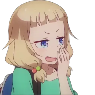 🤣 Anime, Garota, Personagem, Fofa, Preocupada telegram sticker