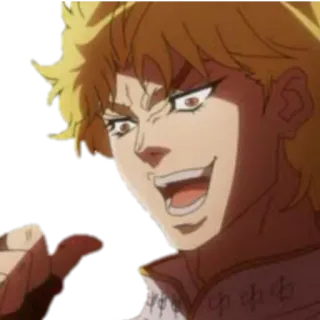 😤 DIO JoJo's Bizarre Adventure DIO, JoJo's Bizarre Adventure, Anime, Bösewicht, Manga telegram sticker