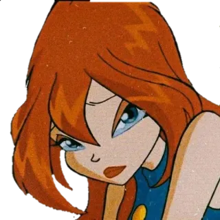 😭 Bloom Winx Club บลูม, วินซ์คลับ, นางฟ้า, เวทมนตร์, การ์ตูน telegram sticker
