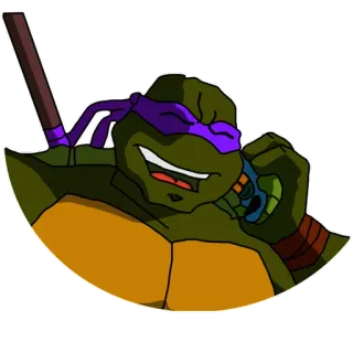 😂 Donatello Teenage Mutant Ninja Turtles 忍者, カメ, ミュータント, アニメ, TMNT telegram sticker