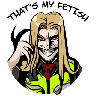 😈 THAT'S MY FETISH! モンスター, フェチ, 不気味, ホラー, 笑顔 whatsapp sticker