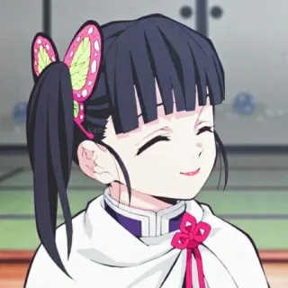 😊 Kanao Tsuyuri Demon Slayer anime, demon slayer, kanao tsuyuri, smiling, cute, cartoon telegram sticker