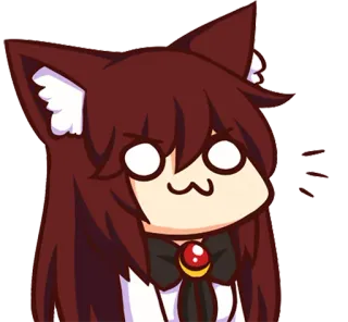😏 애니메이션, 고양이 소녀, 이모티콘, 밈, 귀여운, 반응 telegram sticker