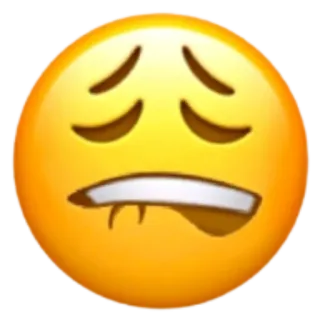 🥵 emoji, sad, worried, expression, face telegram sticker