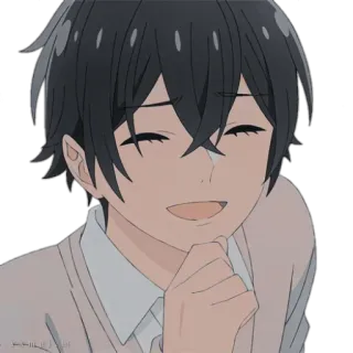 ❤ Anime, Junge, lächelnd, fröhlich, Porträt telegram sticker