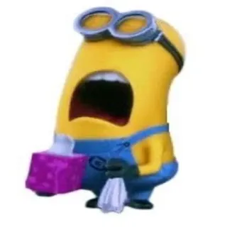 😩 Minion Despicable Me Minion, weinend, Cartoon, Taschentuch, traurig, Ich Einfach Unverbesserlich telegram sticker