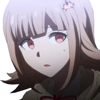 😮 Chiaki Nanami Danganronpa anime, video game, character, chiaki nanami, danganronpa telegram sticker