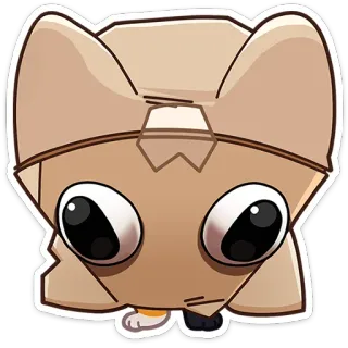 😳 animal, cute, kawaii, cartoon, sticker telegram sticker