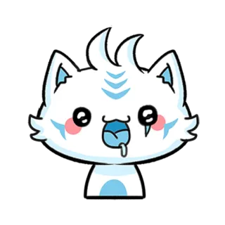 🤤 고양이, 스티커, 만화, 귀여운, 동물 telegram sticker