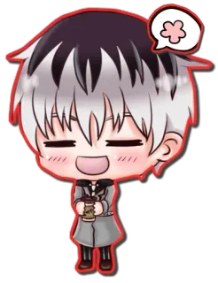 🖤 จิบิ, อนิเมะ, กาแฟ, น่ารัก telegram sticker