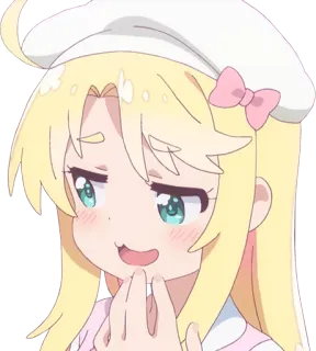 😅 Anime, Gadis, Lucu, Pirang, Karakter, Koki, Memasak, Makanan telegram sticker