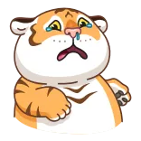 😭 tiger, traurig, weinend, tier, aufkleber telegram sticker