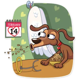 Cupid Dog telegram stickers