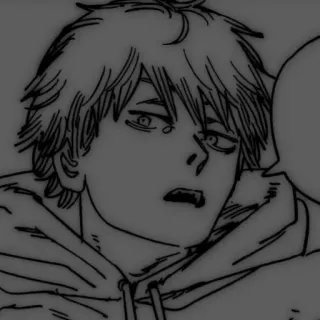 🤨 Denji Chainsaw Man anime, manga, chainsaw man, denji, character, hoodie telegram sticker