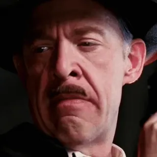 😒 J. Jonah Jameson Spider-Man J. Jonah Jameson, Spider-Man, wütend, Zeitung, Redakteur telegram sticker
