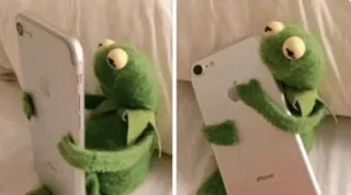 🐸 Kermit Kermit si Kodok, boneka, telepon, muppet, kodok, karakter, meme telegram sticker