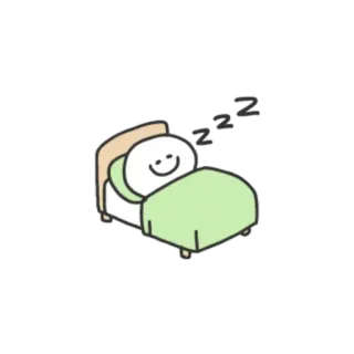 😴 zzz dormir, lit, sommeil, dessin animé, zzz, repos whatsapp sticker