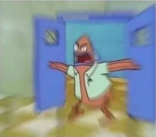 😡 Patrick Star Spongebob Squarepants patrick stella, spongebob, arrabbiato, cartone animato, nickelodeon, meme telegram sticker