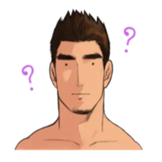 🤔 man, question, thinking, cartoon telegram sticker