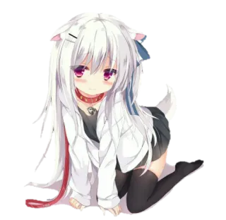 🐕 Аниме, Девушка, Щенок, Собака, Милый, Каваий telegram sticker