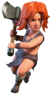 😠 Valkyrie Clash of Clans valkyrie, clash of clans, hammer, warrior, character telegram sticker