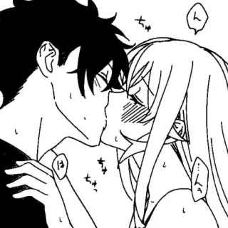 ❤️ アニメ, カップル, キス, 恋愛, マンガ, 愛 telegram sticker