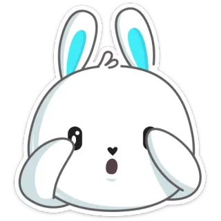 🙈 conejo, conejito, sorpresa, lindo, animal, kawaii telegram sticker