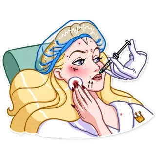 💆‍♀️ Schönheit, Injektion, Kosmetik, Eingriff, Frau, Gesicht, Ästhetik, Behandlung telegram sticker